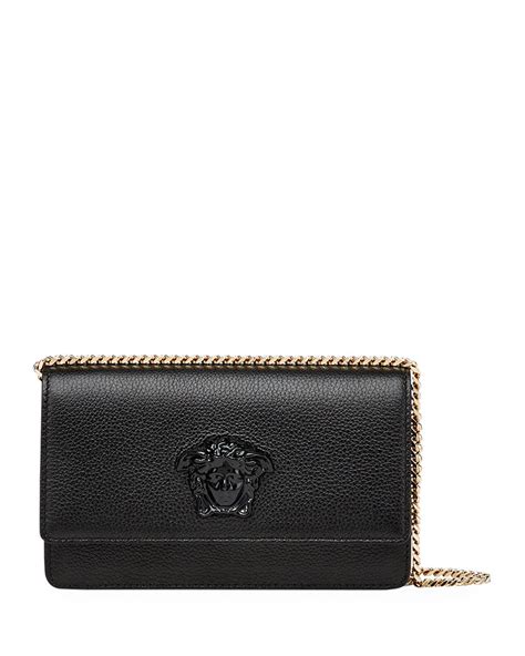 versace collection medusa head pebbled leather tote bag|versace la medusa crossbody bag.